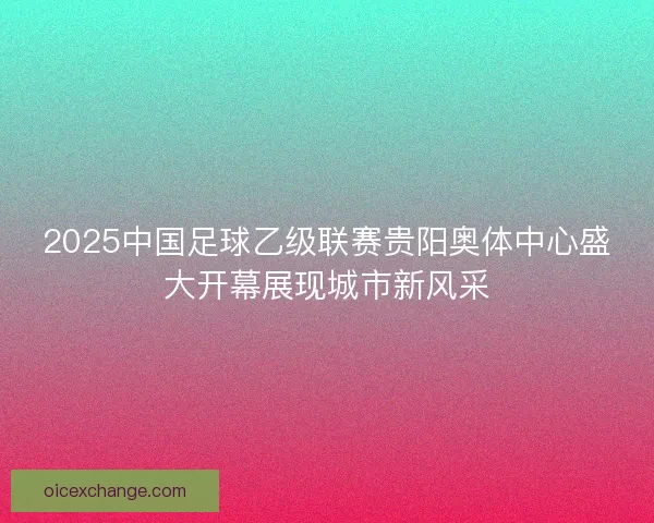 2025中国足球乙级联赛贵阳奥体中心盛大开幕展现城市新风采